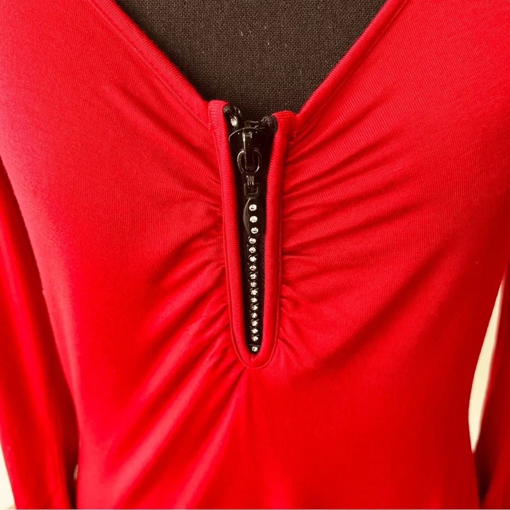 Boston Proper Rhinestone Zip Front Top